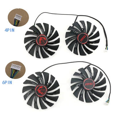 95mm 12V Dual Cooling Fans For MSI GTX950 960 970 980 980ti GAMING PLD10010S12HH - Image 1 of 4