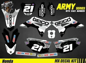 Kit Déco Moto pour / Mx Decal Kit for Honda CRF - Camo - Imagen 1 de 1