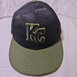 Kansas City Royals New Era 59fifty Camo hat Size 7 1/4 5-star General Patch Euc - Picture 1 of 10