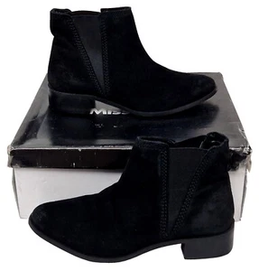 MISS KG Lovely Jake Black Slip On Round Toe Suede Boots Ladies EU 39 UK 6 - Bild 1 von 9
