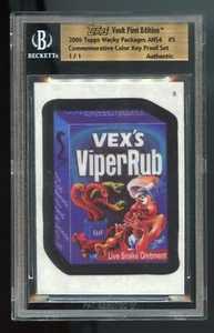 2006 Topps Wacky Packages ANS4 #5 Viper Rub Color Key Proof 1/1 BGS Authentic - Picture 1 of 2