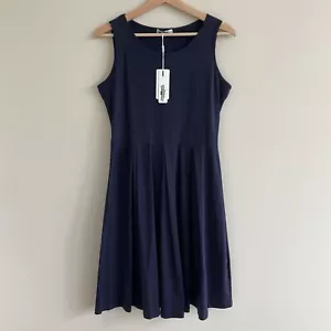 Styleworld Women's Navy Blue Dress Sleeveless Knee-Length Size M Sundress Style - Picture 1 of 9
