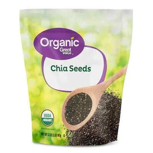Great Value Organic Chia Seeds 32 oz(907)g USDA Organic, Gluten-Free - Picture 1 of 4