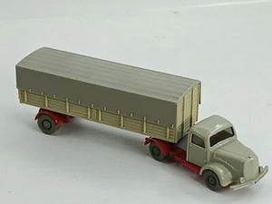 Wiking 1:87 - Mercedes MB 5000 Pritschen-Sattelzug - hellgelbgrau - CS 707/2A - Bild 1 von 9