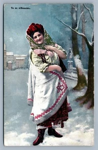 POSTAL ANTIGUA MUJER UCRANIANA - Imagen 1 de 2