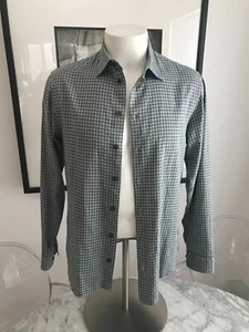 $400 ARMANI COLLEZIONI Men's Gingham Long Sleeve Button Up Dress Shirt SZ Medium - Picture 1 of 12