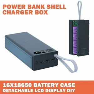 16x18650 Cargador de batería Soporte de caso DIY Caja de banco de energía vacía Shell w / O batería - Imagen 1 de 10