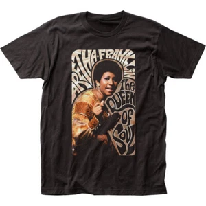Aretha Franklin Queen of Soul Mens T Shirt Soul Music Tee Brand New Black - Picture 1 of 2