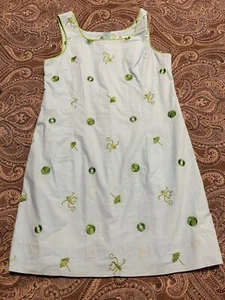 LILLY PULITZER Girl's Dress Size 10 Embroidered Monkey Beach Ball White Label - Picture 1 of 3
