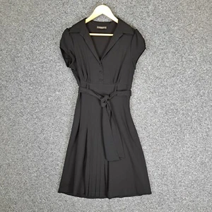 Jacqui E Womens Dress Size 8 Black Stretch Belt Career Corporate Office Work - Picture 1 of 9