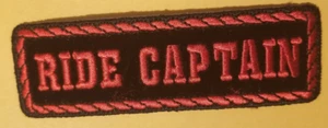 RIDE CAPTAIN Club Officer Embroidered Patch Worldwide shipping - Picture 1 of 3