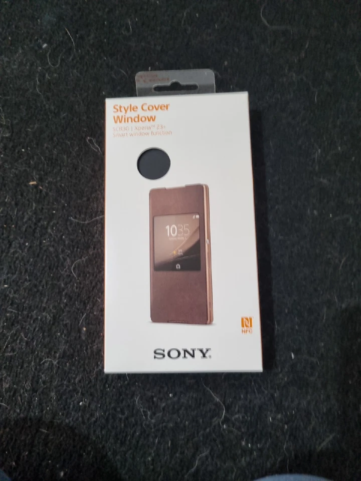 Genuine Official Sony Style Cover Window SCR30 Black Flip Case For Xperia Z3+ - Image 1 of 1