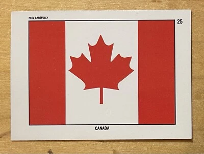 CANADA FLAG STICKER - 1991 TOPPS DESERT STORM 2nd SERIES #25 EX-NM - Image 1 of 3