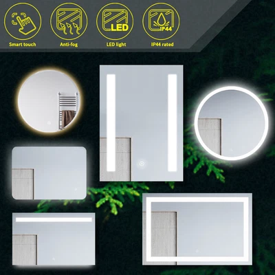 ELEGANT Bathroom LED Mirror/Stainless Steel Mirror Cabinet/Anti-fog LED Mirror - image 1 of 4