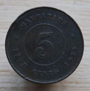 Mauritius 1924 5 Cents - George V