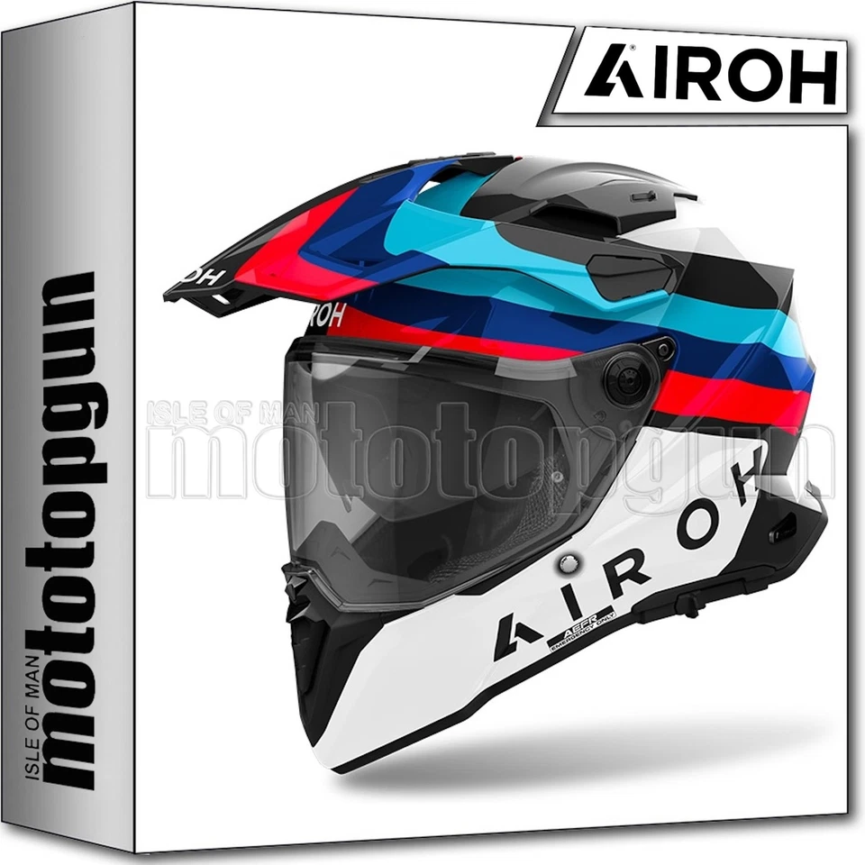 CASCO AIROH INTEGRALE FIBRA COMMANDER 2 DOOM BLACK GLOSS taglia M