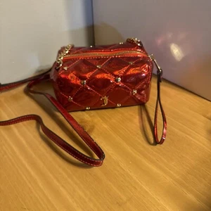 Juicy Couture Red Patent Mini Crossbody Purse/bag With Wrist/shoukder Strap - Picture 1 of 8
