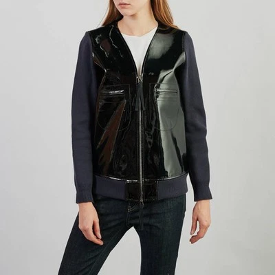 MARNI for H&M black real patent leather jacket size EU36 US6 - Image 1 of 4
