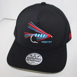 Hooey Habitat Black Trucker Hat Fishing Lure SKU: 6015T-BK Snapback NWT - Picture 1 of 11