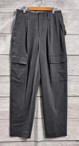 A New Day Grey High Rise Tapered Cargo Trouser Pant Women Size 4R - Picture 1 of 3