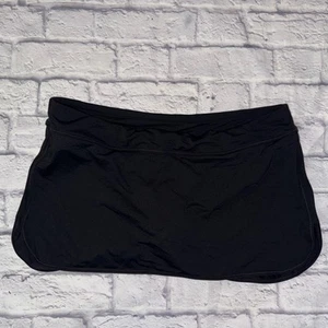 Athleta Tidal Swim Skirt Size L Large Black Pull On Womens - Picture 1 of 5