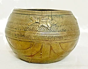 Antiker Bronze Reistopf Messing Schale Wachsausschmelzguss Becher 4,5" - Bild 1 von 9