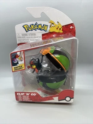 Jazwares Pokemon Clip n Carry Pokeball Litten with Dusk Ball Battle с этикеткой Evee - Изображение 1 из 4
