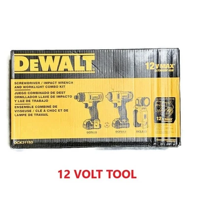 DEWALT DCK311S3 12V 12 voltios destornillador inalámbrico llave de impacto y kit combinado de luz Foto 1 de 4