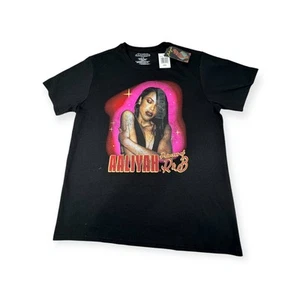 Aaliyah Princess of R&B Grafikdruck Kurzarm T-Shirt schwarz Large - Bild 1 von 7