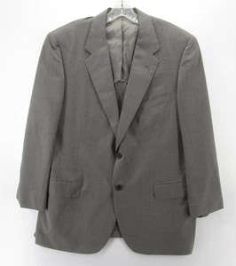 VINTAGE Oxford Clothes Sport Coat Men 42 Gray Saks Blazer Wool Silk Unstructured - Picture 1 of 13