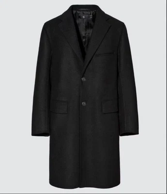 UNIQLO +J Jil Sander Wool Chester Coat Black XXL Slim Fit Men's JAPAN - Image 1 of 4