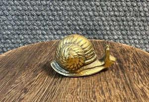 Vintage Messing Schnecke Figur Briefbeschwerer MCM 2,5" x 1,25" - Bild 1 von 7