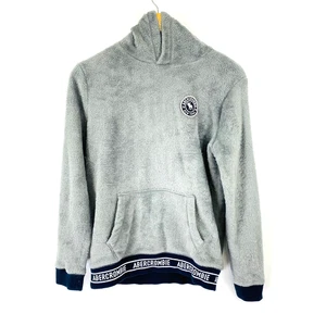 Abercrombie Kids Fleece Hoodie Size 15/16 Gray Soft A&F Long Sleeve Pullover - Picture 1 of 10