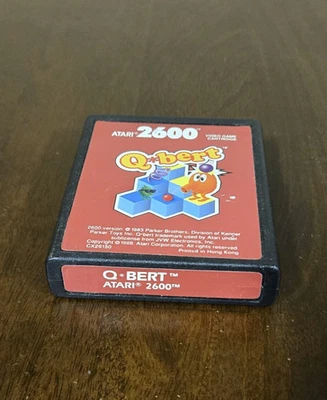 Qbert Atari 2600 Great Label 1988 Parker Brothers Q-Bert -Good Working Condition - Image 1 of 4