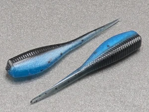 (24)  2" SLAB HUNTER "Black Ice" GRUBS BAIT JIGS CRAPPIE BABY SHAD - Picture 1 of 1