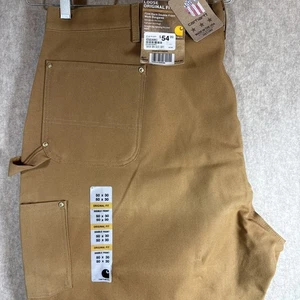 Carhartt Pants Mens 50x30 Double Knee Duck Canvas Brown Original Fit Workwear - Picture 1 of 19
