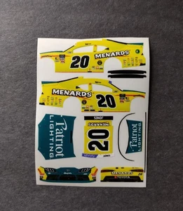 2025 Custom Brandon Jones #20 Patriot Lighting Menards 1/64 Peel & Stick Decals - Bild 1 von 1