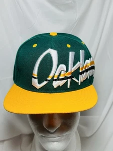Oakland A’s Mütze Kappe bestickt grün/gelb/weiß Druckknopflasche - Bild 1 von 7