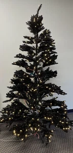 Treetopia BLACK 7 Ft Tree LED Clear Lights NEW/Open Christmas New Year Halloween - Picture 1 of 12