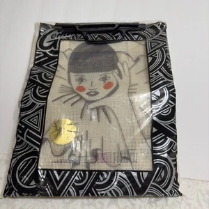 Vintage Gemini Needlepoint Kit 241 harlequin Pierrot with Hand Canvas Open Bag - Picture 1 of 6