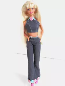 Barbie Fashion Avenue jeans autentici con scarpe bambola pantaloni top anni 90 Mattel vintage Q - Foto 1 di 9