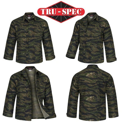 Army Jacket Original US BDU Combat Shirt Light Vintage Uniform Tiger Stripe Camo