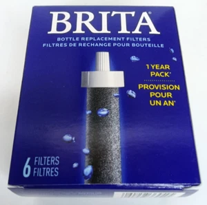 BRITA Bottle Replacement Filters 6 Filters 1 Year Pack - New - Picture 1 of 6