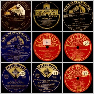 9x GROSSE STIMMEN DER DEUTSCHEN OPERNBÜHNE -männlich- Schellackplatte 78'  GS806 - Bild 1 von 4