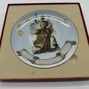 Vintage MJ Hummel Guiding Light Collector Plate Goebel 1989 Merry Christmas 7.5” - Picture 1 of 4