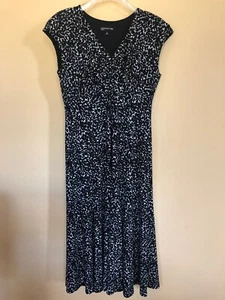 Jones New York Dress Women’s Black And White Print Size 8 - Picture 1 of 8