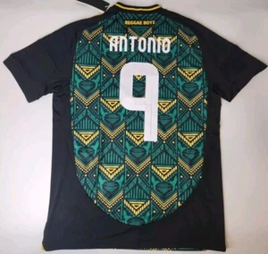 Jamaica 2024 Away Jersey adidas Aeroready Green Yellow M-2XL NEW Antonio #9 - Picture 1 of 12