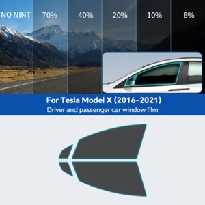 Nano Carbon Window Film 10% VLT PreCut Front Doors For Tesla Model X 2016-2021 - Picture 1 of 12