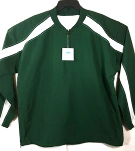 Tri-Mountain Performance Green White Pull Over Jacket Golf Sports sz Large NEW - Picture 1 of 6