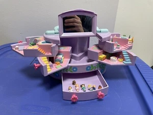 Vintage Polly Pocket Bluebird 1991 Pullout Playhouse Jewelry Box 6 dolls & dog! - Picture 1 of 10